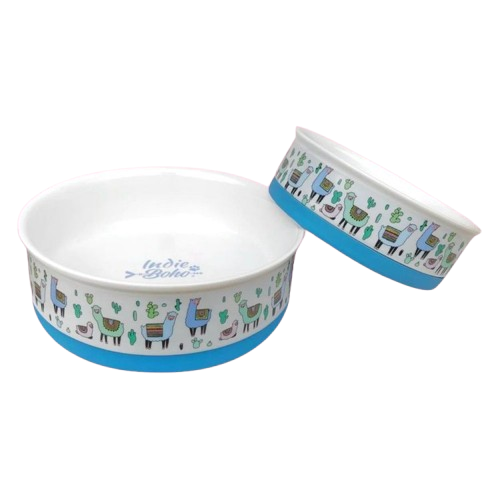 Indie Boho Ceramic Dog Bowl