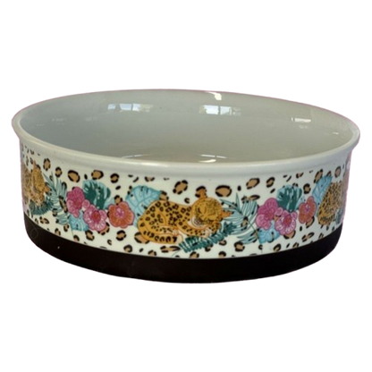 Indie Boho  Ceramic Dog Bowl
