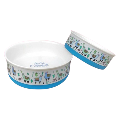 Indie Boho  Ceramic Dog Bowl