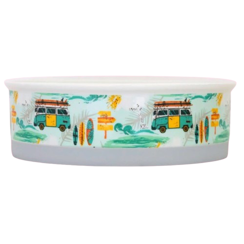 Indie Boho  Ceramic Dog Bowl