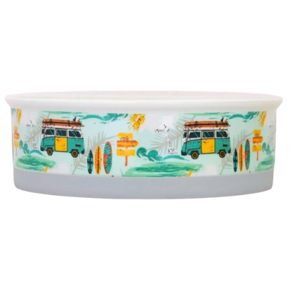 Indie Boho  Ceramic Dog Bowl