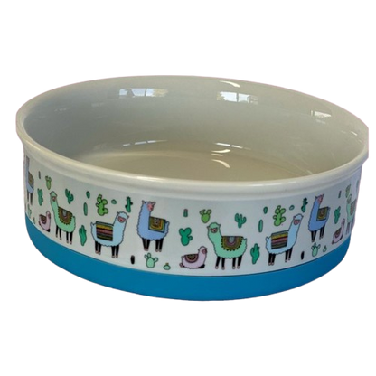 Indie Boho  Ceramic Dog Bowl