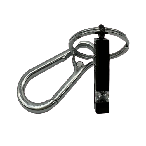 Black Tower With Clear Diamante  "Urn" Keyring Keepsake