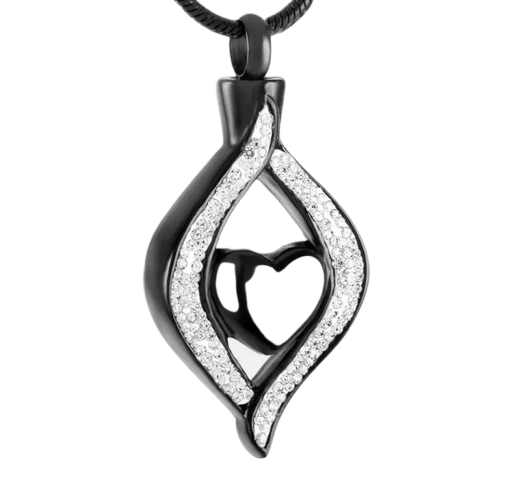 Hands on Heart Pendant "Urn Ashes" Keepsake Jewellery