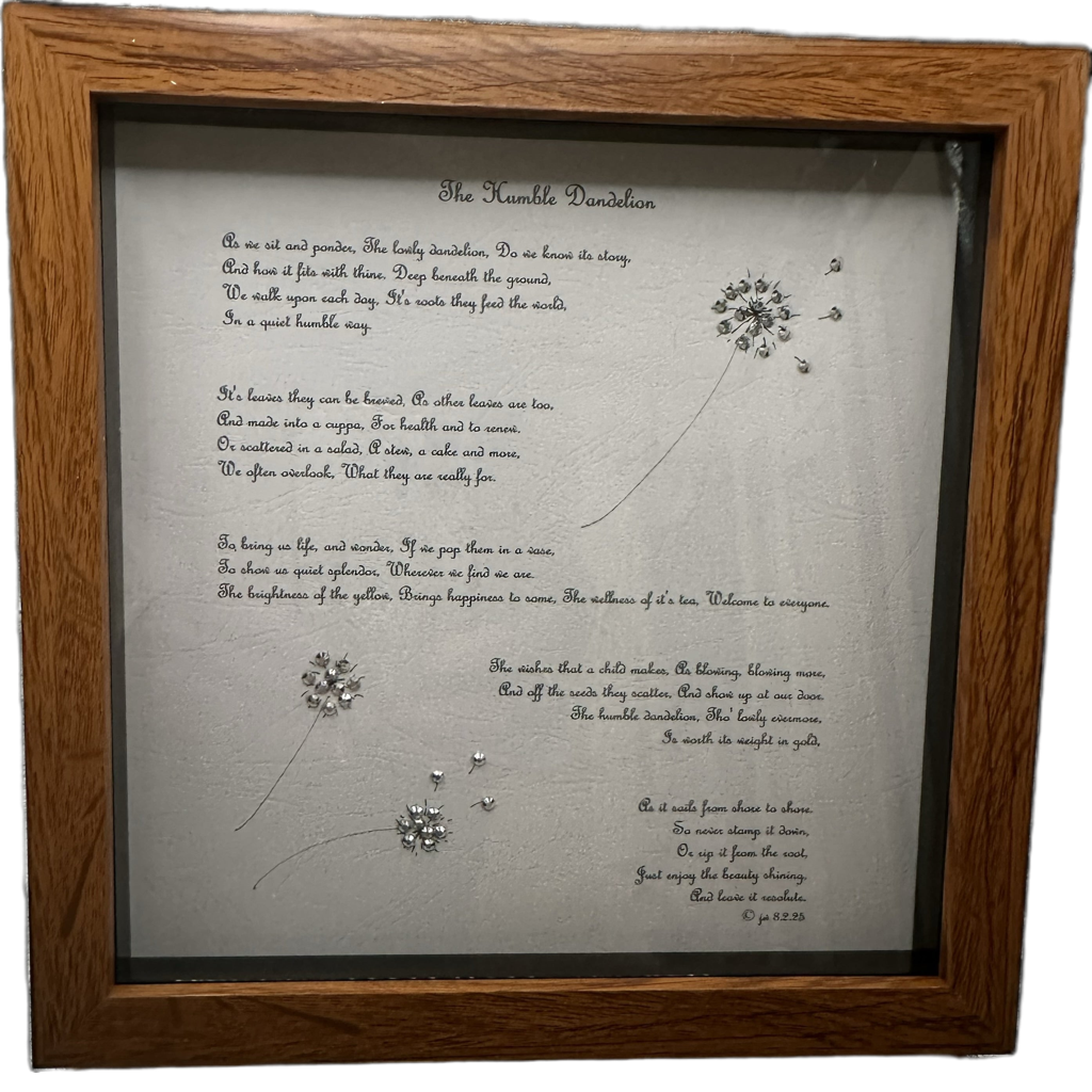 Dandelion Poem Boxed Art