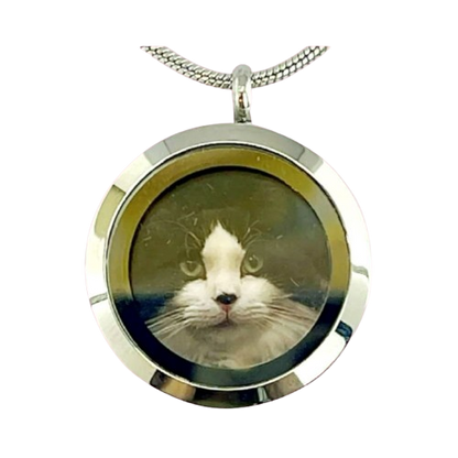 Memorial Locket  "Ashes or Photo Pendant"