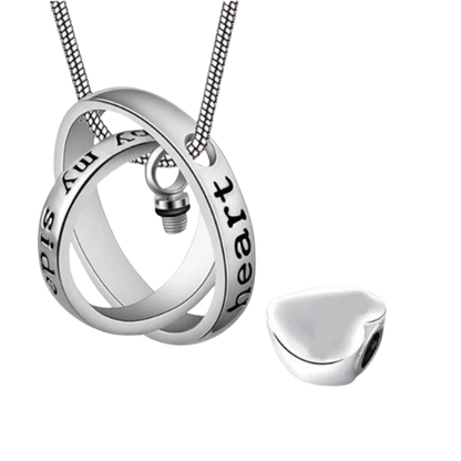 No Longer by My Side "Keepsake Pendant" Urn Ashes