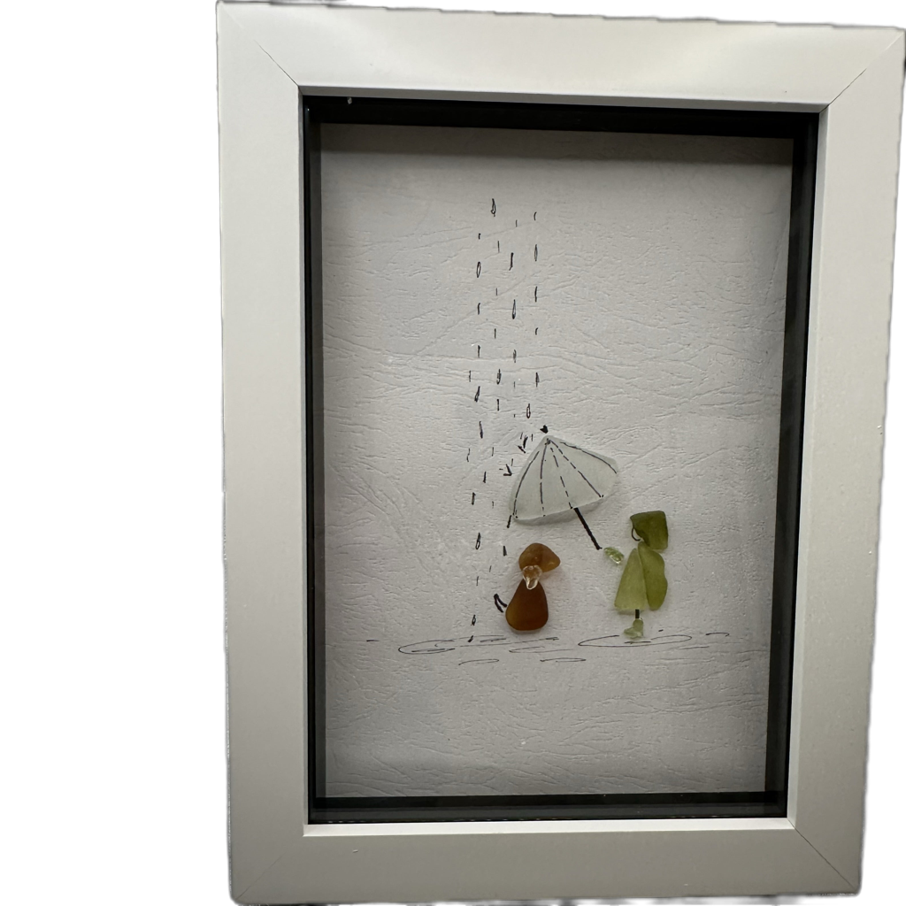 Sea Glass Framed Art work