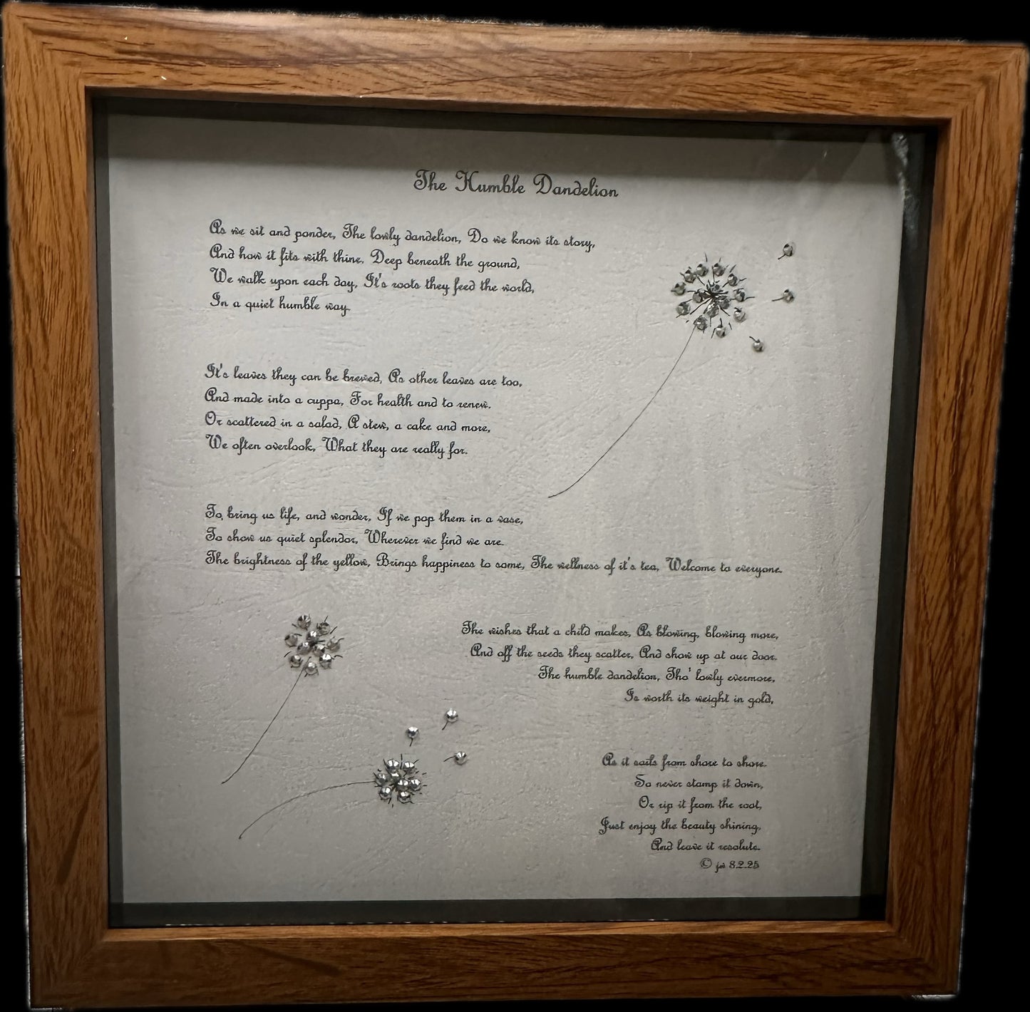 Dandelion Poem Boxed Art