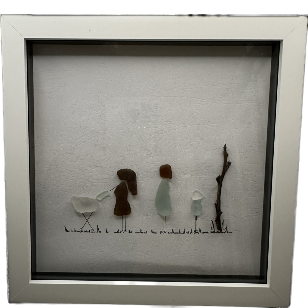 Sea Glass Framed Art work