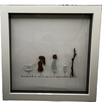 Sea Glass Framed Art work