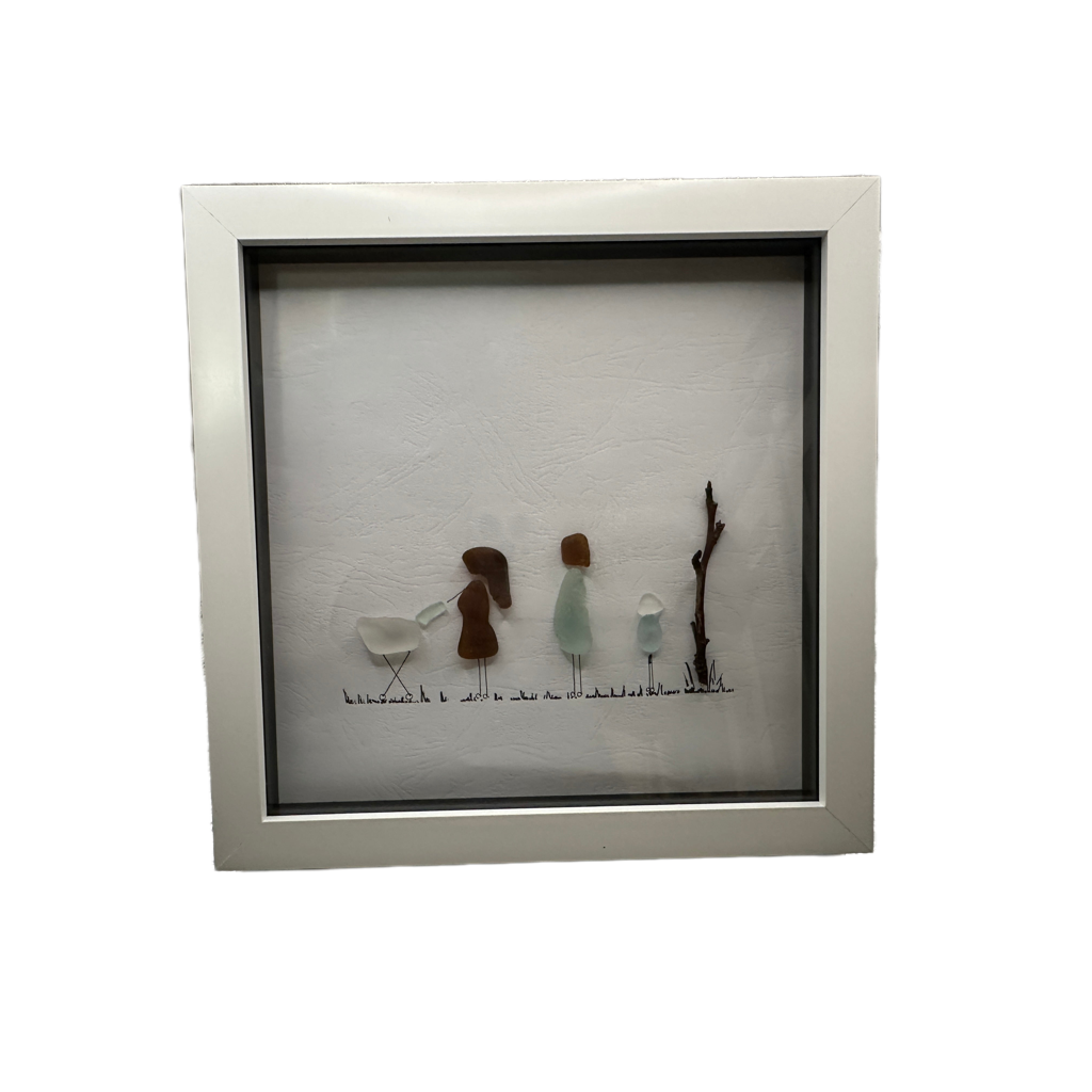 Sea Glass Framed Art work